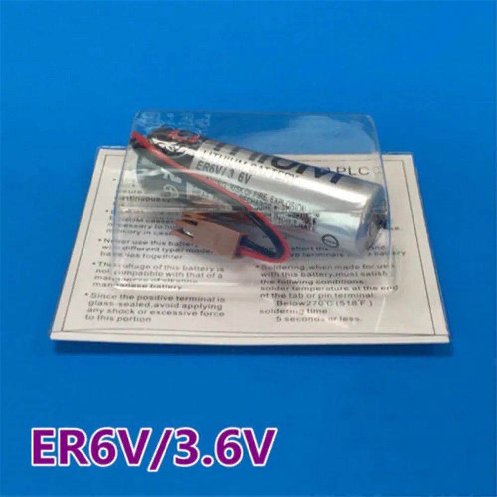 5 упаковок Литиевая батарея Toshiba ER6V/3 6 V 2400mAh PLC + штепсельная Вилка для оборудования