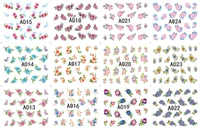 12 in 1 nail stickers set floralchristmasanimalcartoon nail art water transfer decals flower tattoos slider manicure stickers