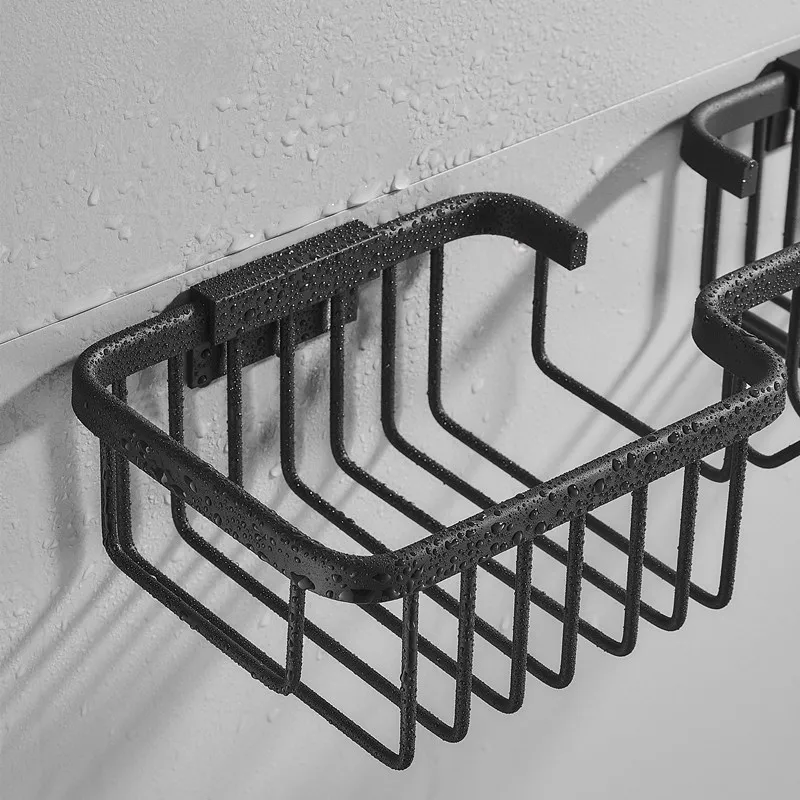 Алюминиевая корзина WZLY без отверстий однослойная полка для хранения шампуня