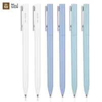 youpin nusign gel pen with refills for xiaomi gel pen 0 5mm colorful deli sign pen blueblackred ink for school office