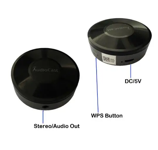 Беспроводной музыкальный стример AudioCast, Wifi музыкальный приемник, многокомнатный звуковой стример, Spotify Airplay, переходник DLNA для музыки и динамика