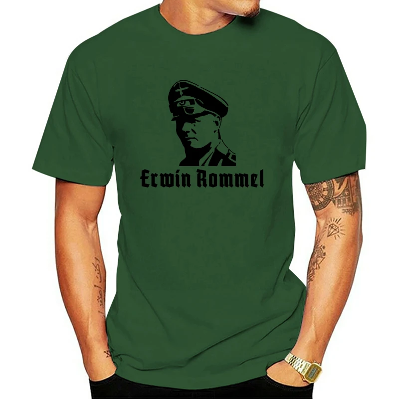 

2020 Fashion Short Sleeve Erwin Rommel Stencil T-Shirt Custom Tees