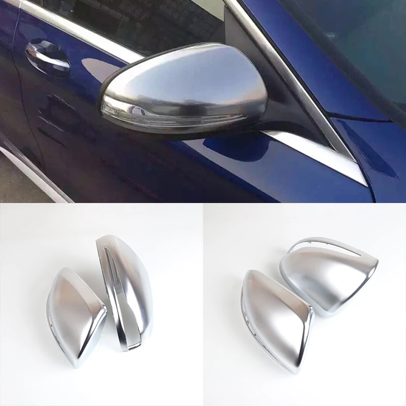 

For Mercedes-Benz V-Class V220 V250 W447 Metris Vito 2015-2020 ABS Chrome Matte Silver Rear View Mirror Replace Trim Accessorie