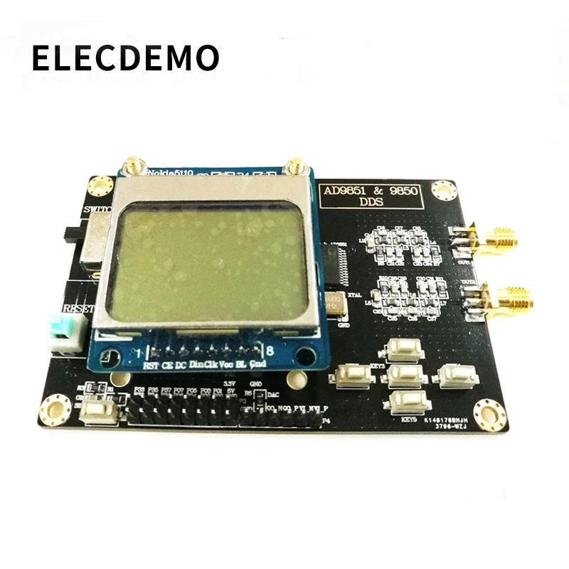 

Модуль генератора сигналов DDS AD9851, отправка программ, совместимых с 9850 с демонстрационной платой Nokia5110