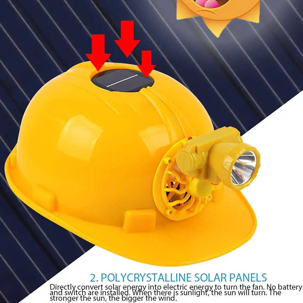 

Solar Power Fan Helmet Outdoor Working Safety Hard Hat Sun Visor Construction Workplace ABS material Protective Cap Powered