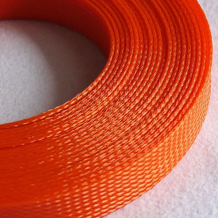 

Orange PET Braided Wire Sleeve 3 4 6 8 10 12 20mm Tight High Density Insulated Cable Protection Expandable Sheath Single Color