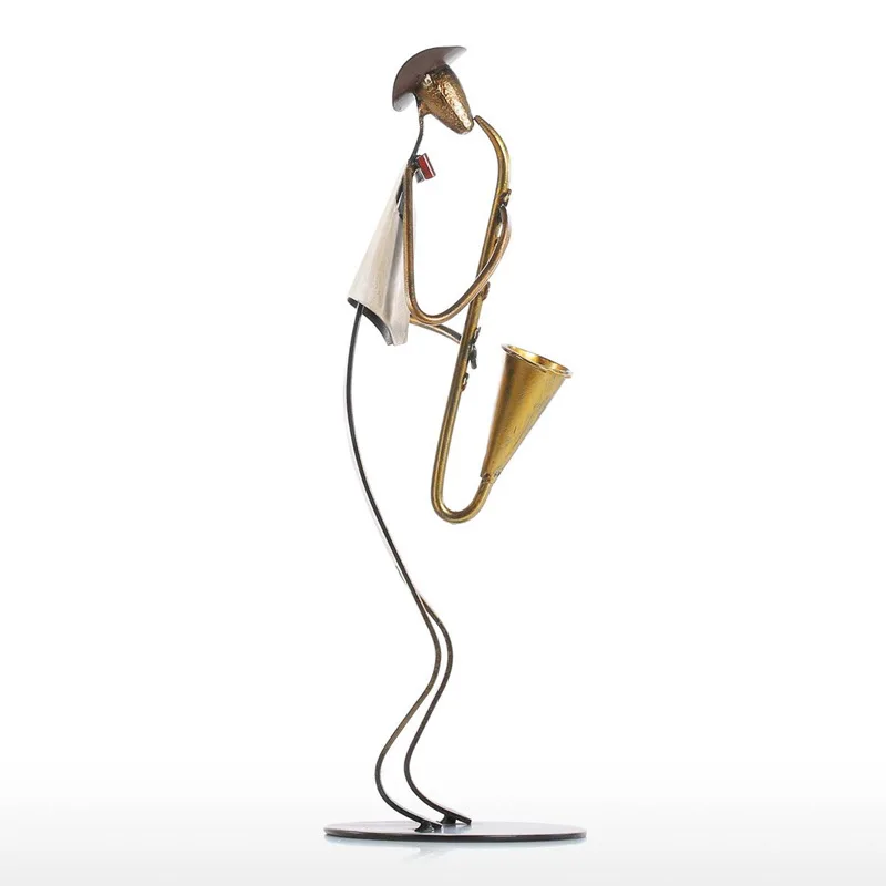 Рок-Группа труба играющая фигурка поп металлическая скульптура ручная работа