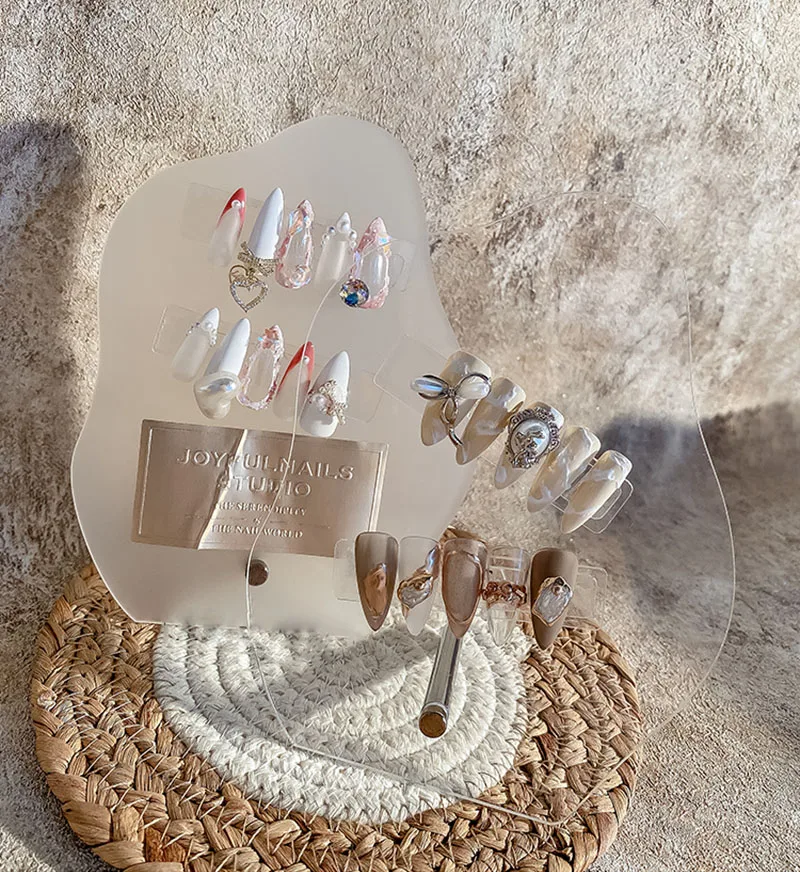 Акриловый фон неправильной формы для маникюра цветной дисплей прозрачный