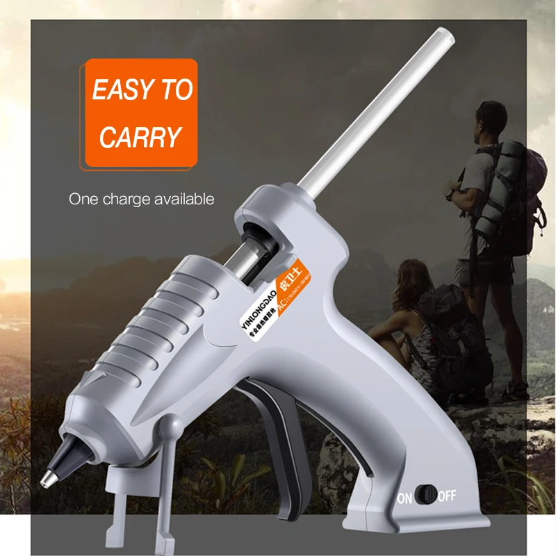 12 Вт беспроводной высокотемпературный термоплавкий клеевой пистолет и 10 шт 11 мм