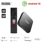 Приставка Смарт-ТВ KM9 Pro, Android 10,0, голосовое управление, S905X2, 4 Гб DDR4 ОЗУ, 32 Гб ПЗУ, 2,4G, Wi-Fi, 4K Prime, видео, ТВ-приставка Mecool Media
