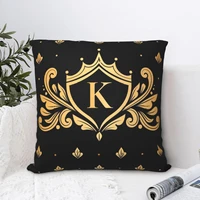 crown letter k square pillowcase cushion cover creative home decorative home nordic 4545cm