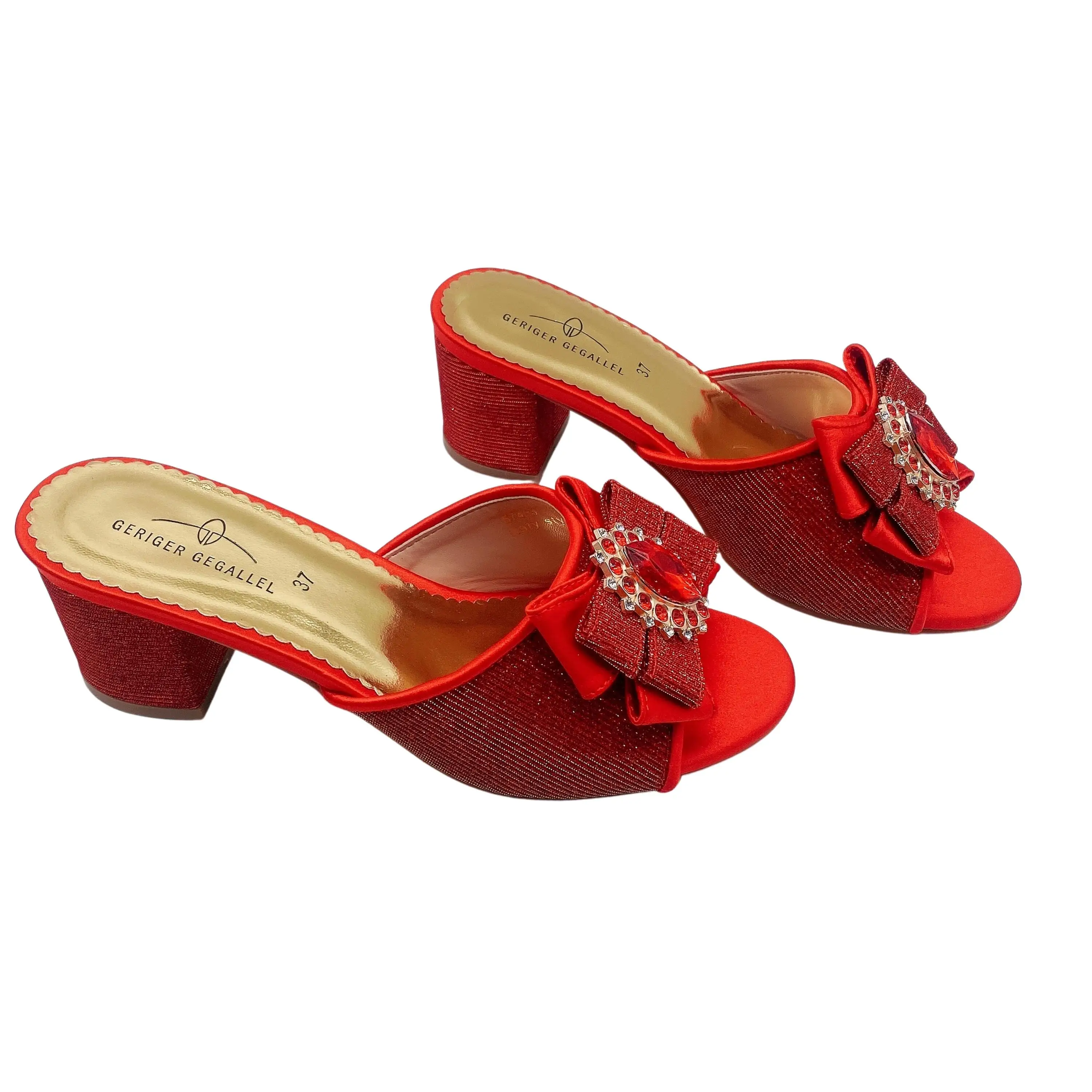 Женские туфли без задника Дизайнерские летние на массивном каблуке с цветочным