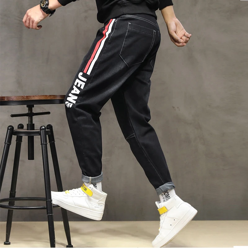 

9XL 10XL Plus Size Summer High Quality Men's Baggy ripped solid Pants Cargo Male Casual Denim Fashion Mens Long Jeans Trousers
