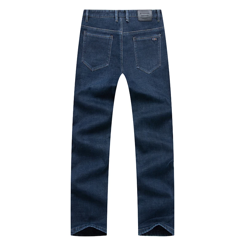 

2020 winter plus velvet thick men's jeans Business casual all-match fat plus size pants Plus Fertilizer Classic loose trousers