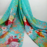 flower holiday dress chiffon cloth material floral twisted dropping breathable scarf skirt cosplay craft fabric 1 yard