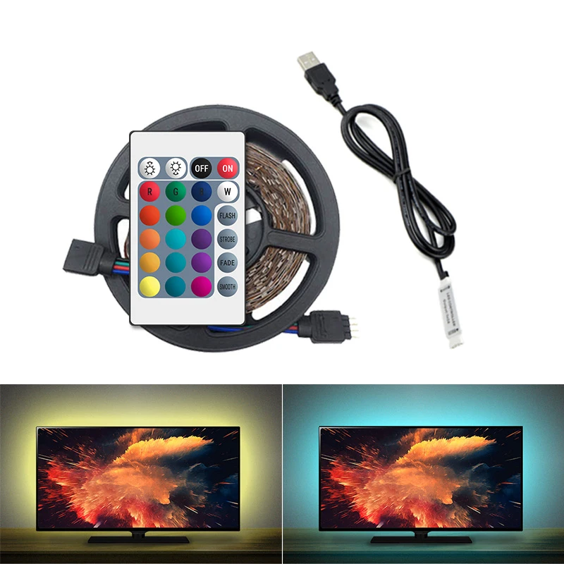 

5V USB Power LED Strip LED lights RGB /White/Warm White 2835 SMD HDTV TV Desktop PC Screen B Decor Screen TV Background Lighting