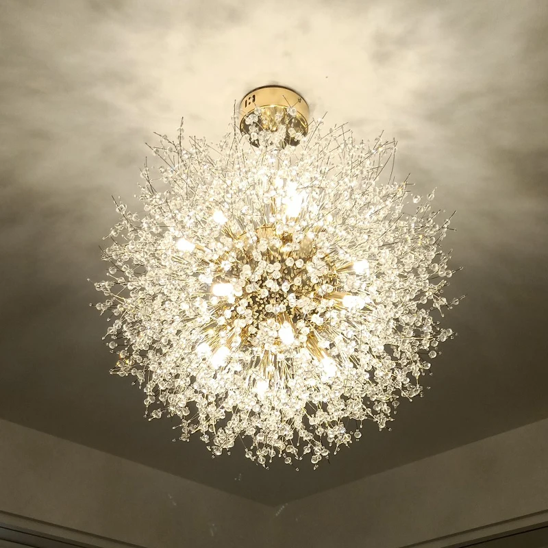 

Modern crystal dandelion LED chandelier lighting luxury living room dining room chandelier home decoration atmosphere pendant ch