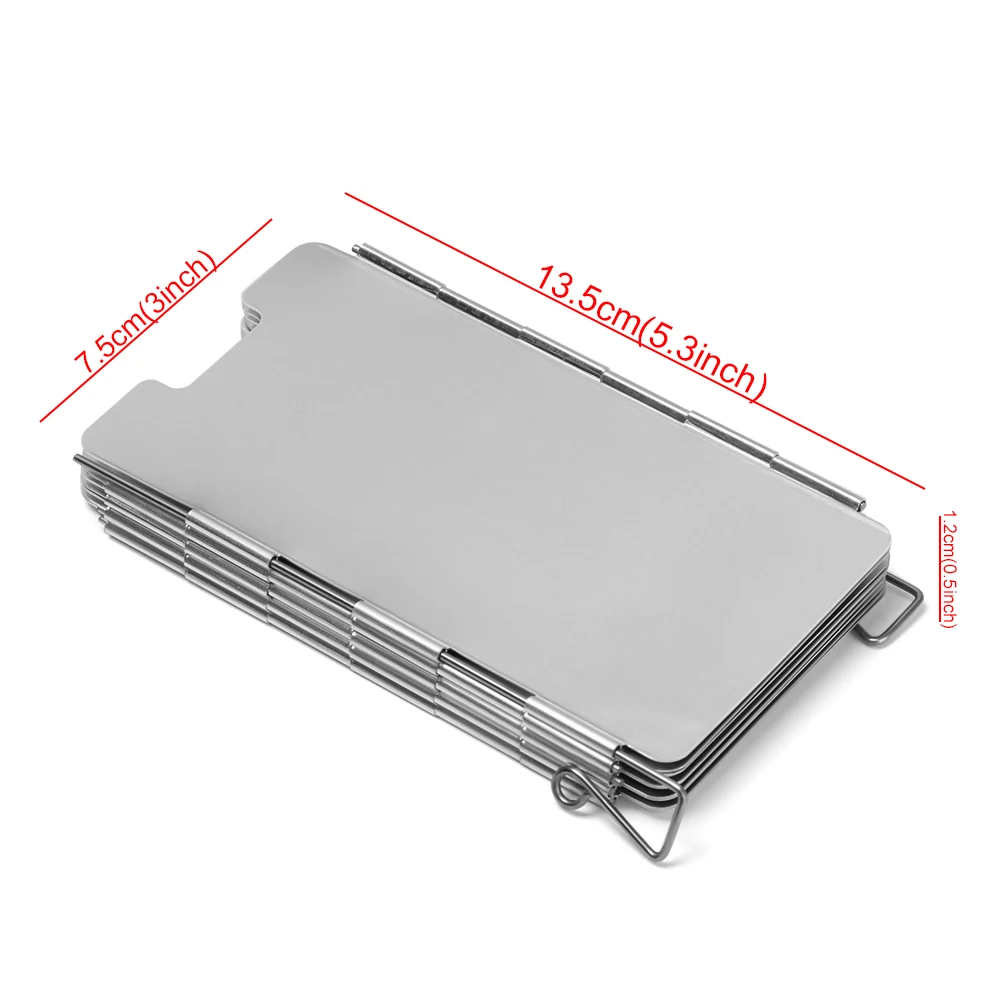 Складная Алюминиевая газовая плита с 9 пластинами ветрозащитная посуда для