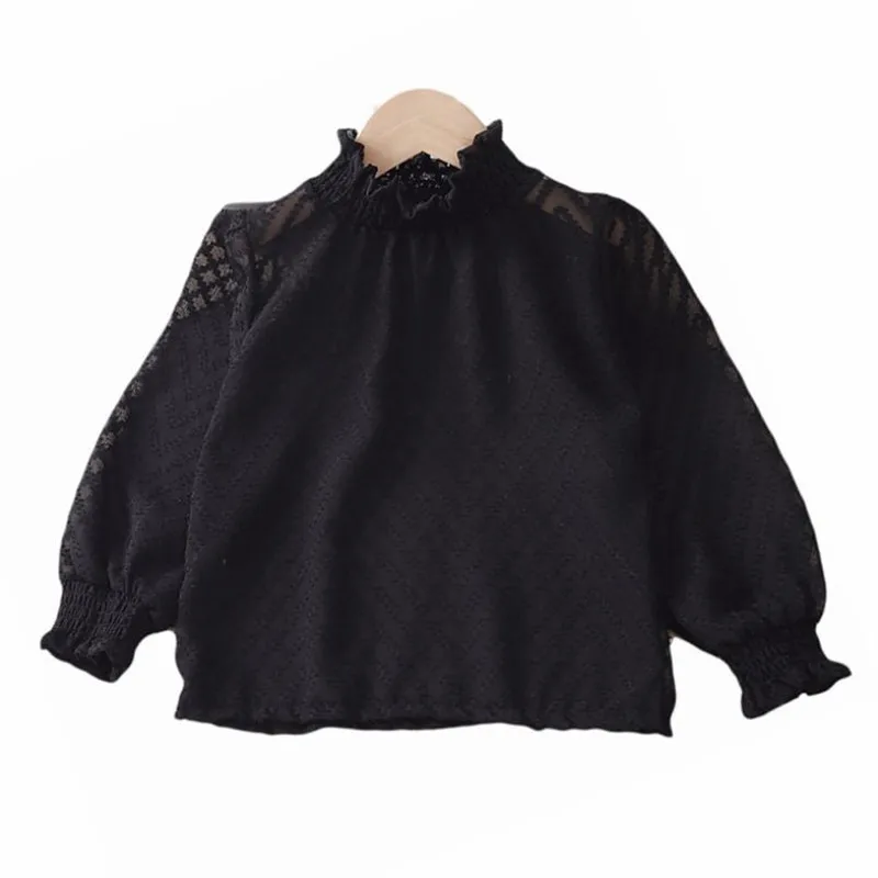 Блузка для маленьких девочек Новинка 2019 года осенние корейские кружевные топы
