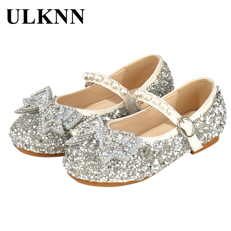 

Обувь для девочек ULKNN 2021, детская розовая обувь принцессы на мягкой подошве, Модные балетки, нескользящая обувь на весну и осень