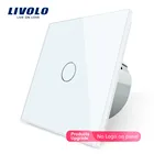 Livolo настенный выключатель, из белого хрусталя, европейский стандарт, сенсорный экран, настенный светильник, 220  250 В