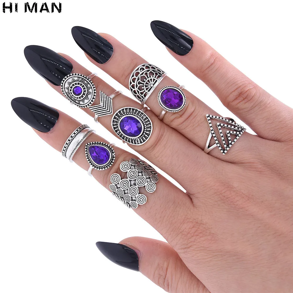 Женское кольцо в форме веера винтажное ажурное Инкрустированного кристалла 9