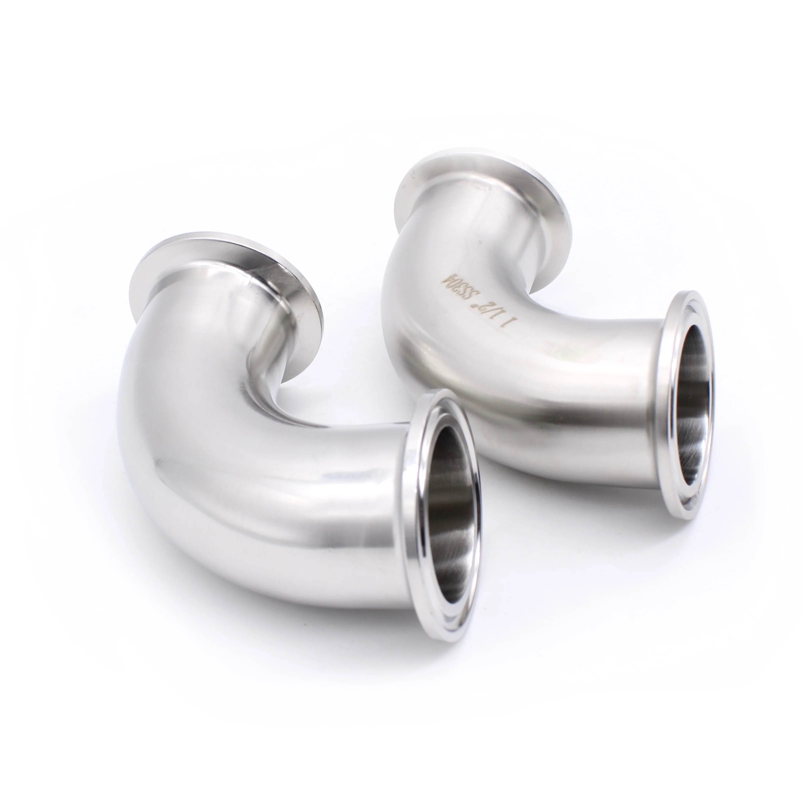 Колено быстрого соединения из пищевой нержавеющей стали SS304 SS316L 90 градусов