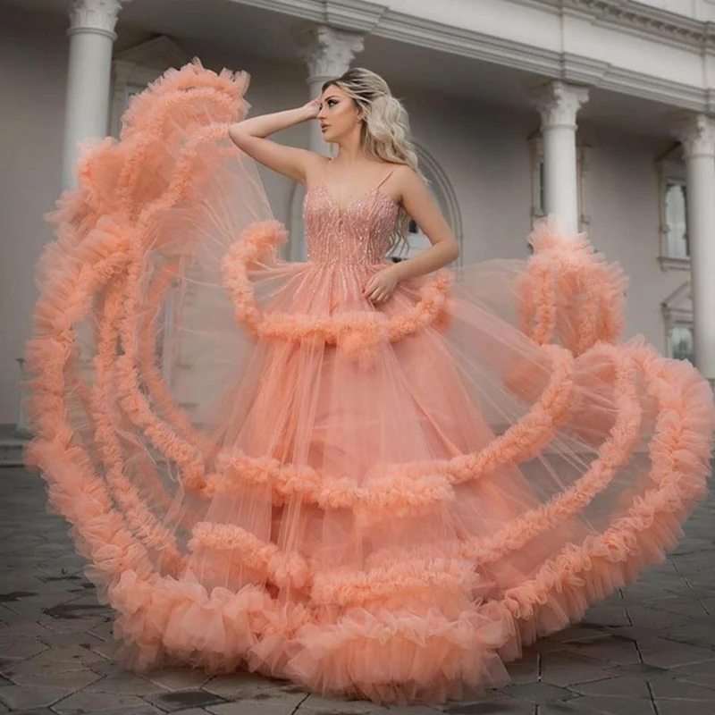 Мусульманское вечернее платье 2020 кружевное Тюлевое с V-образным вырезом и