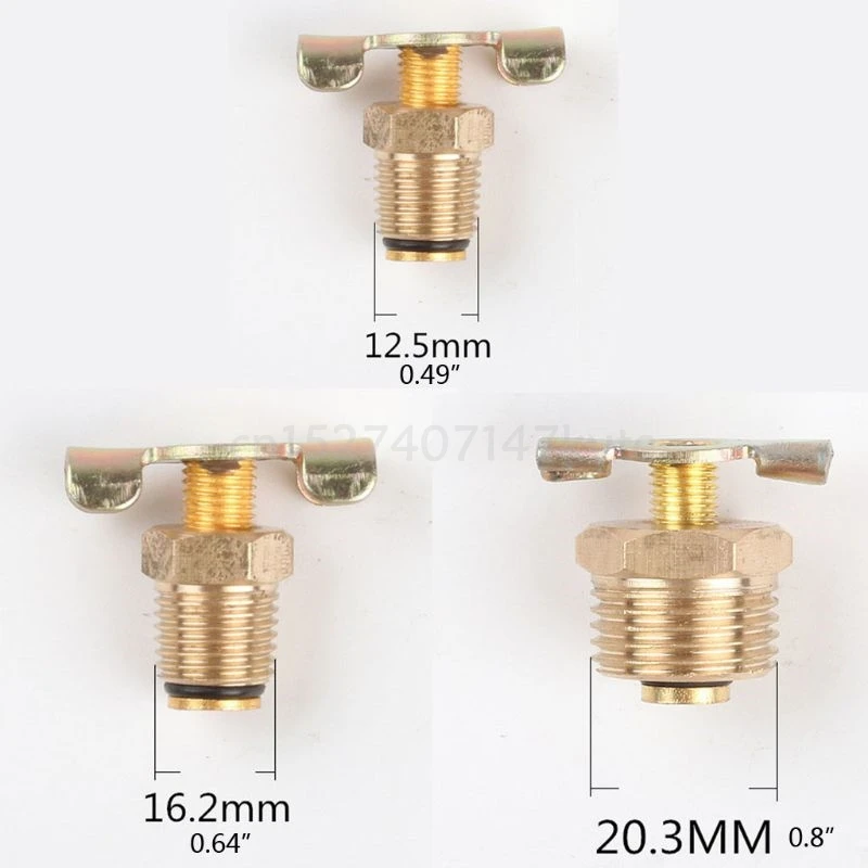 NPT 1/4 &quot3/8&quot 1/2 &quotсплошной латунный компрессор воздушный бак фитинги дренажный