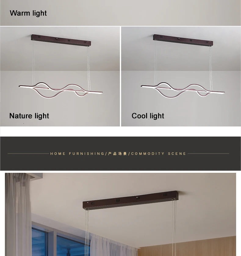 Современные светодиодные подвесные светильники Chandelierrec AC85-265V для декора столовой, светильники для домашнего освещения, подвесной светильник с затемнением