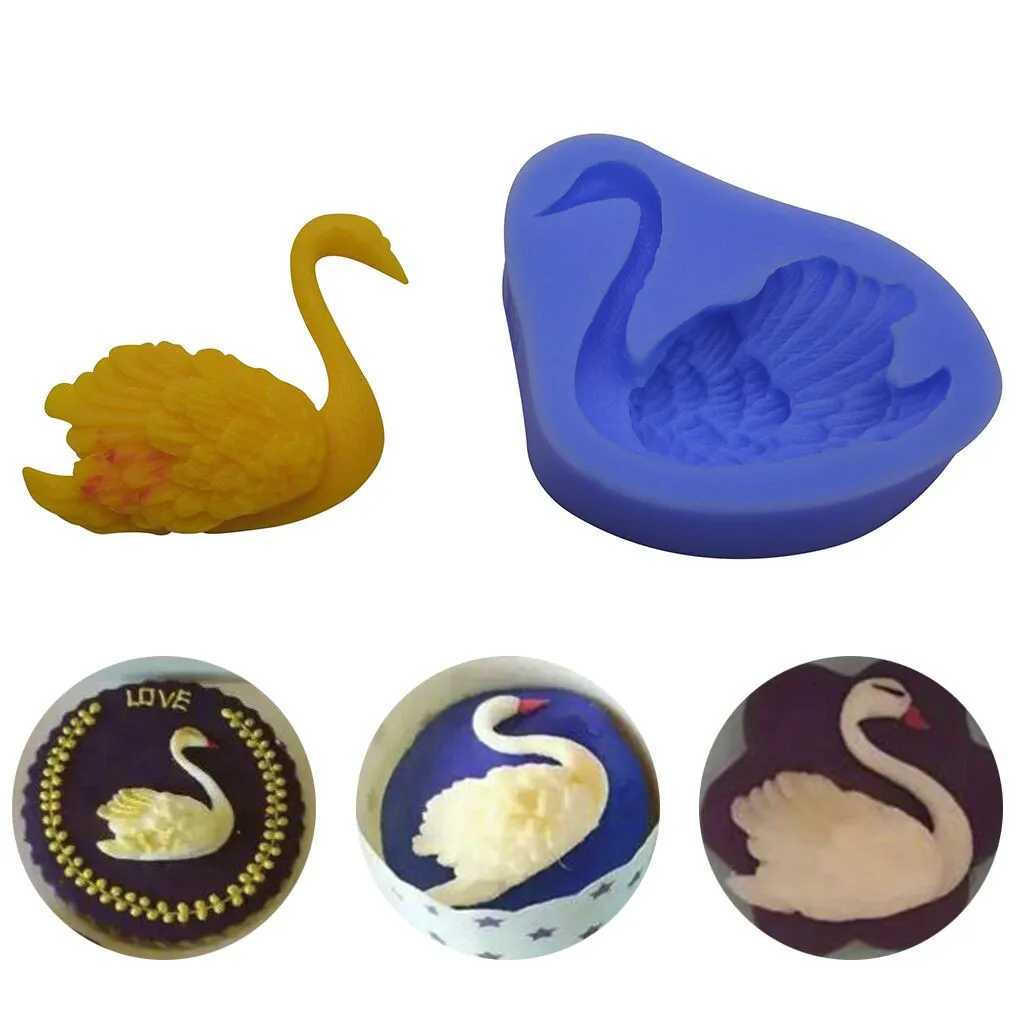 Силиконовая форма Лебедь Формочки Для помадок торта декоративное устройство для