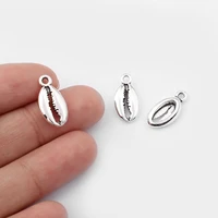 20pcs bohemian silver color cowrie conch shell charms 817mm spacer beads jewelry making bracelet neaklace diy handmade finding