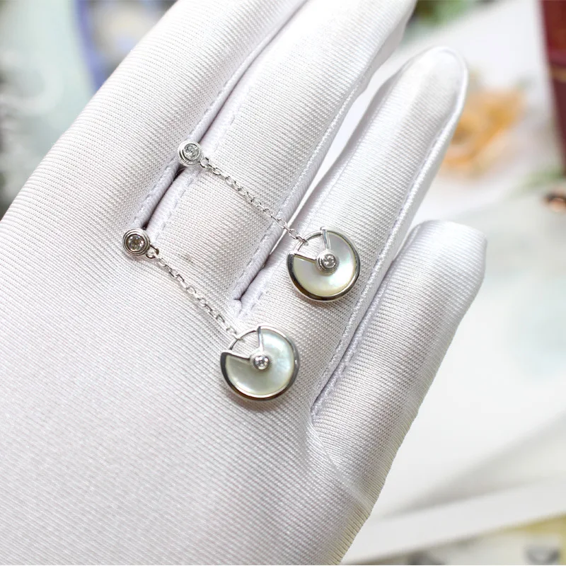 Лидер продаж брендовые ювелирные изделия Круглые дисковые амулетные серьги