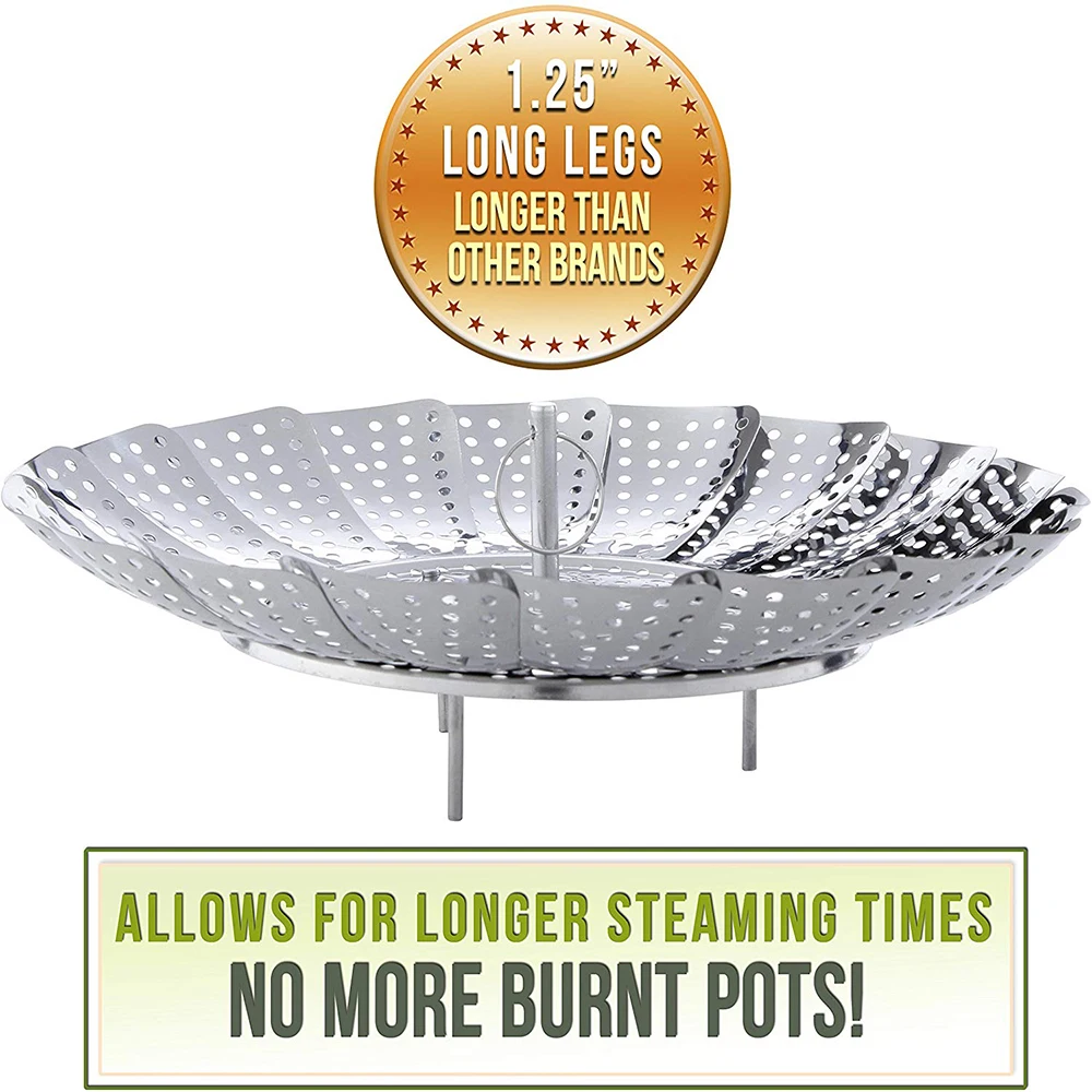 Складной отпариватель для посуды сетчатая корзина из нержавеющей стали