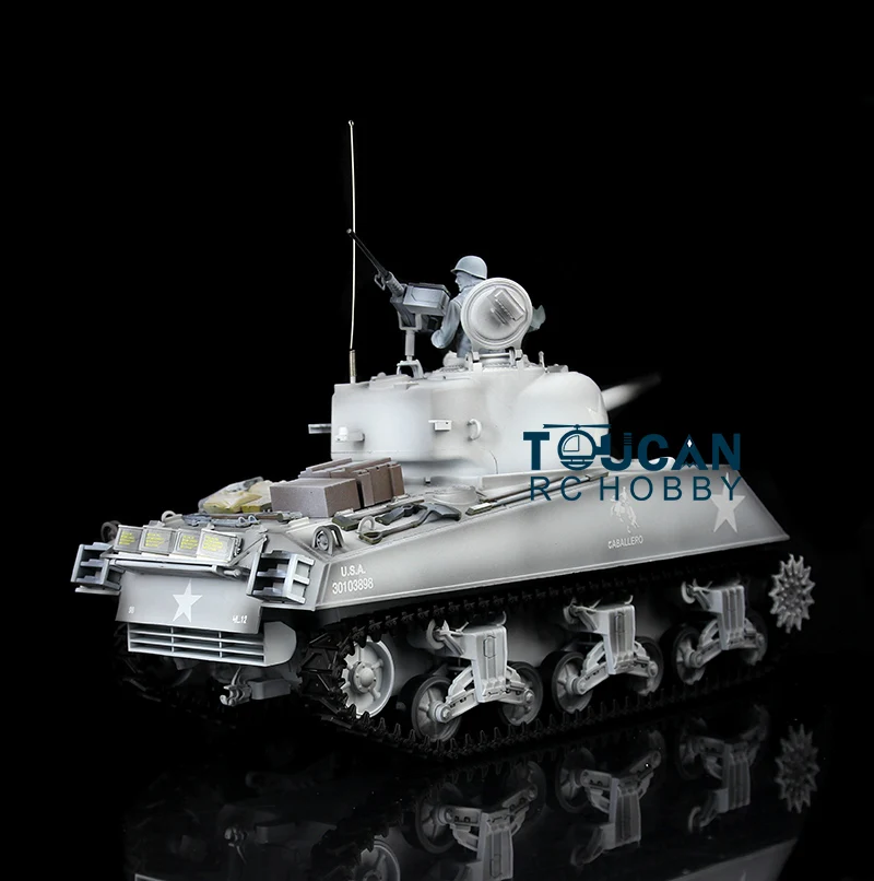 2 4G Henglong 1/16 TK7.0 пластиковая версия M4A3 Sherman RTR радиоуправляемая модель танка 3898 TH17665 |