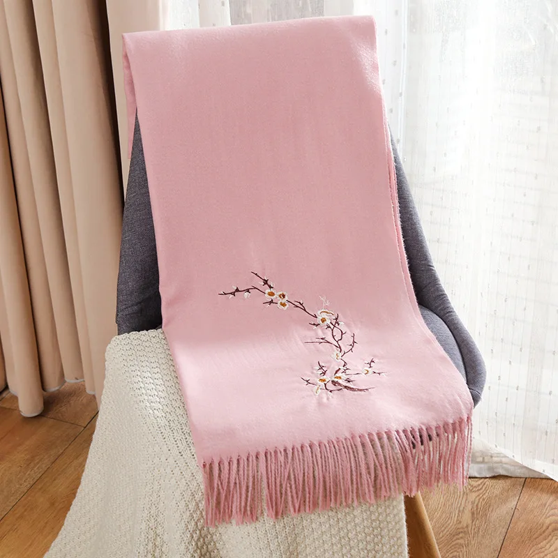 

Big Size 200cmx70cm New Arrival Lady Pashmina Shawl Artificial Cashmere Flower Tassels Tippet Scarf Cashmere Blend Foulard