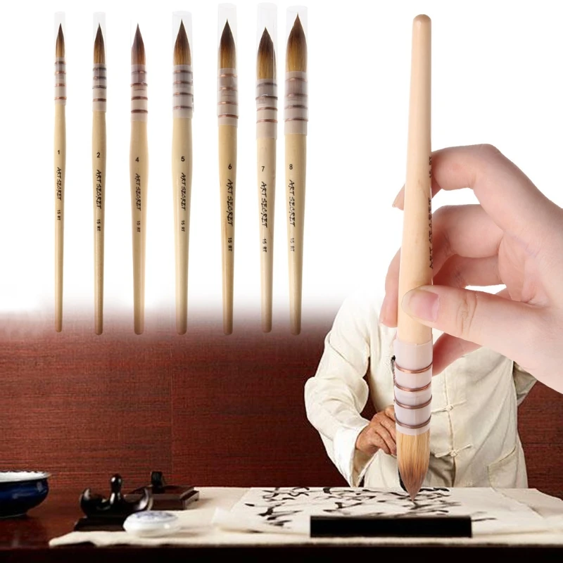 

Handmade Nylon Hair Artist Watercolor Paint Brush For Watercolor Art Supplies