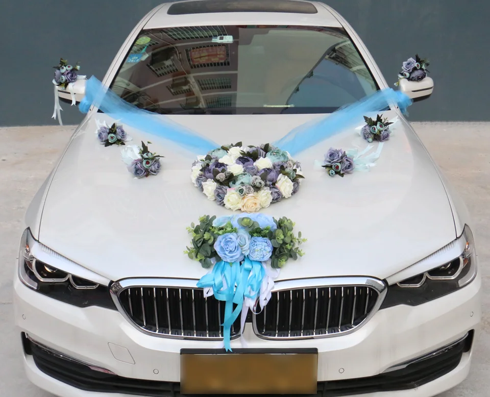 1 комплект искусственный цветок Свадебный Автомобильный декоративный набор романтические шелковые поддельные розовые цветы пиона подарок на день Святого Валентина вечерние принадлежности для фестиваля