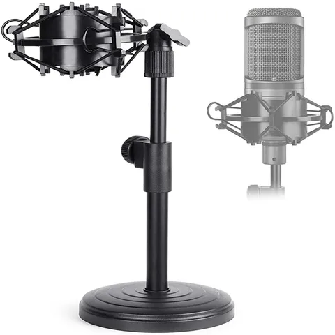 Настольная микрофонная стойка, регулируемая настольная подставка для микрофона с микрофоном амортизационной подвеской для AT2020 AT2020USB + AT2035 ATR2500 Co