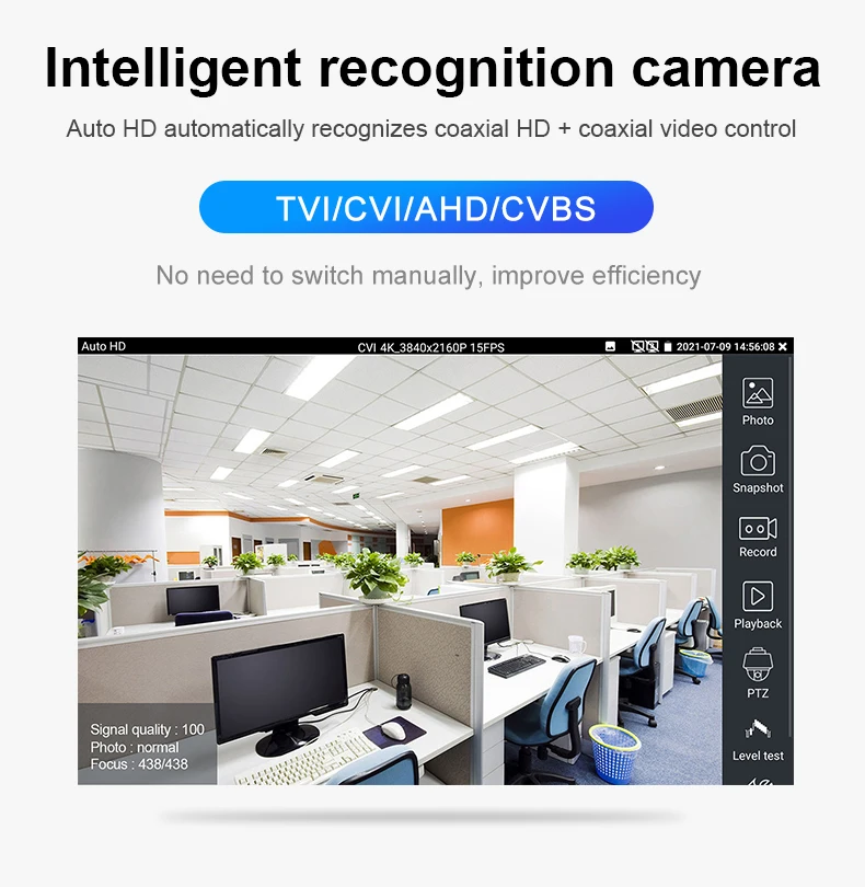 4 дюймовый тестер системы скрытого Видеонаблюдения Монитор IP-камеры H.265 8MP AHD CVI TVI