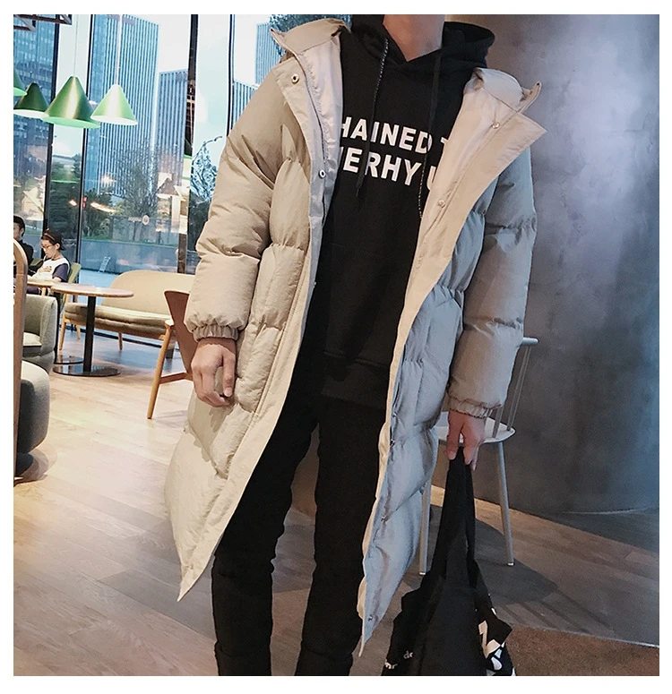 PViviYong Winter jacket men fashion male hooded coat jackets men high quality cotton Long coat men clothes bread parka 999