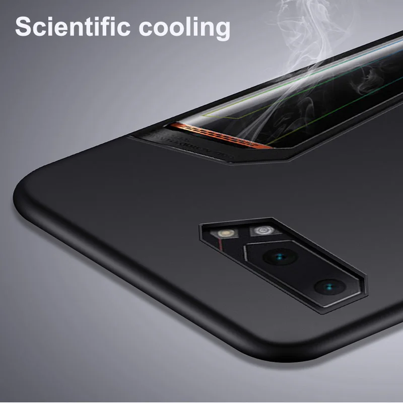 Для Asus ROG Phone 2 Case ZS660KL Мягкие силиконовые защитные чехлы+ стеклянная Защитная пленка для Asus ROG Phone II ROG2 Тонкий чехол