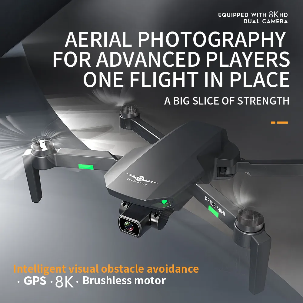 KF105 GPS Drone 4K Profesional HD Camera 5G Wifi FPV Foldable Dron One-Key Return Brushless Motor RC Quadcopter Helicopter | Электроника