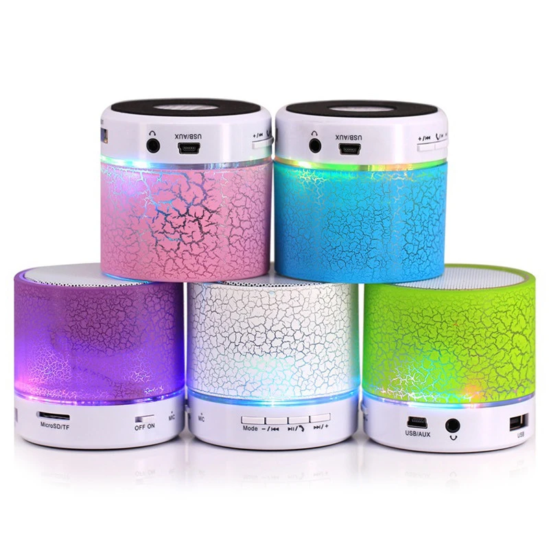Bluetooth колонки мини портативный беспроводной громкоговоритель Crack LED TF карта FM USB
