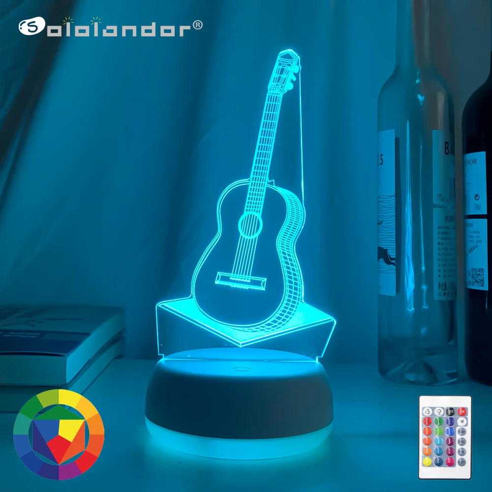 

Fashion 3d Illusion Baby Night Light Musical Note Hologram Nightlight Led Touch Sensor Colorful Usb Battery Powered Bedside Lamp