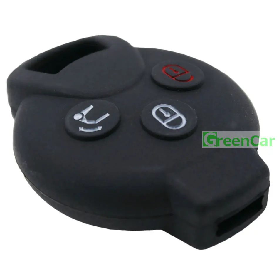 1 шт. чехол для автомобильного ключа с 3 кнопками Benz Smart Car City Roadster двух ForFour черный