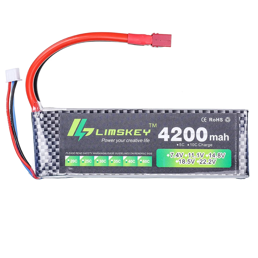 Литий-Полимерный Аккумулятор 7 4 в RC 1500 2200 2800 4200 5200 мАч 35C для быстрой зарядки