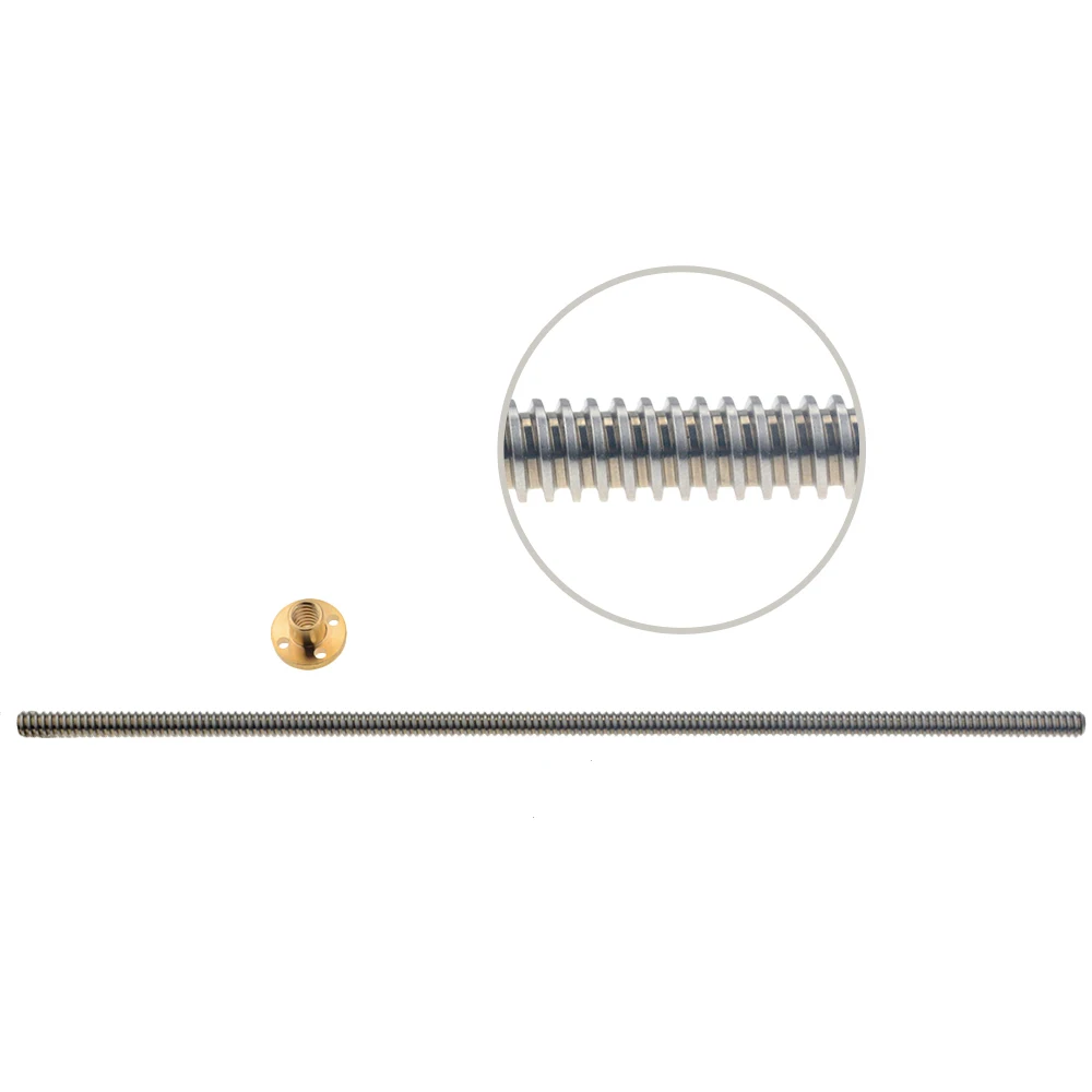 3D принтер T8 винт с трапециевидным приводом диаметр 8 мм резьба длина 1 2 4 100 150 200