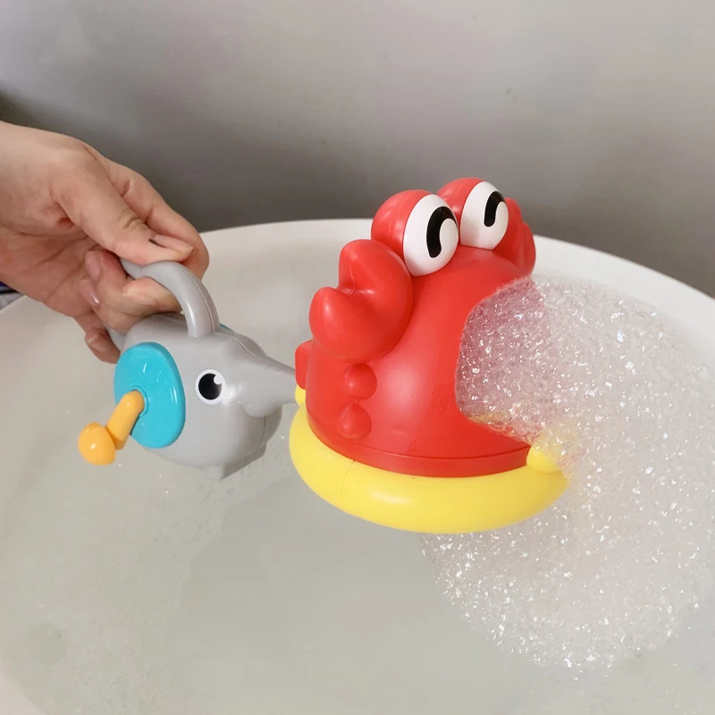 

Summer Baby Bath Toys Dinosaur Crab Animal Bubble Machine Spit Blower Manufacturer With Hand Crank Accessories Play Water Toy