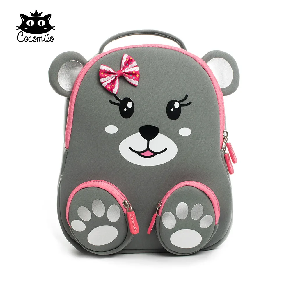 PKZ101bear Cocomilo бренд 3D мультфильм животных детей школьный детский сад рюкзаки дизайн девочек мальчиков Дети неопрен школьные сумки - Цвет: PKZ101bear